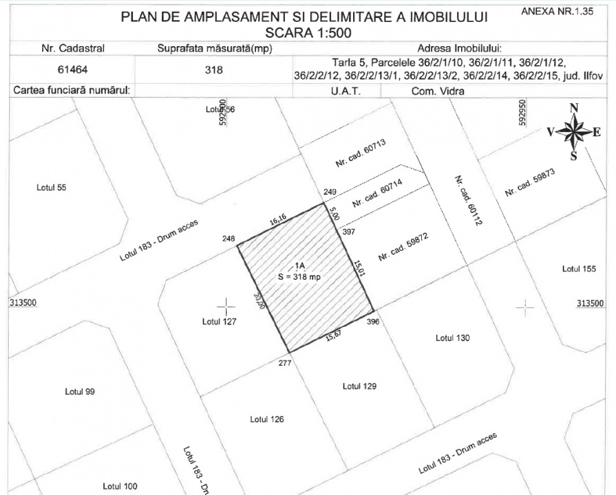 BERCENI-VIDRA, 3 LOTURI-1032 MP!