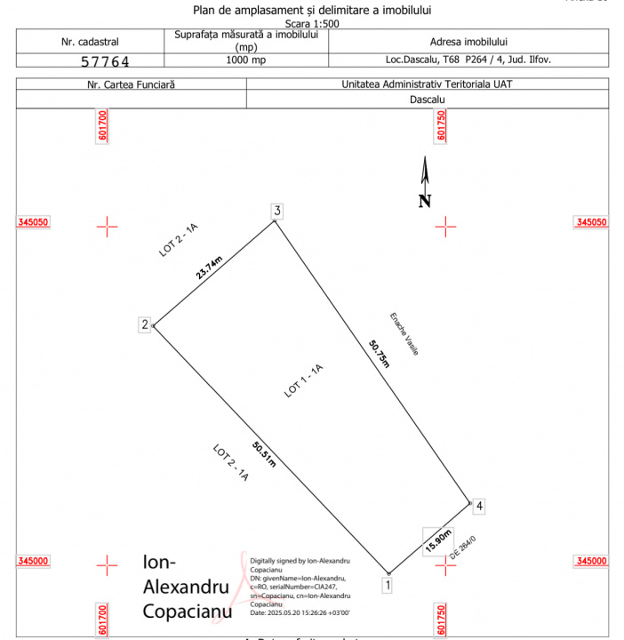 DASCALU-CREATA, LOT 1.000 MP!