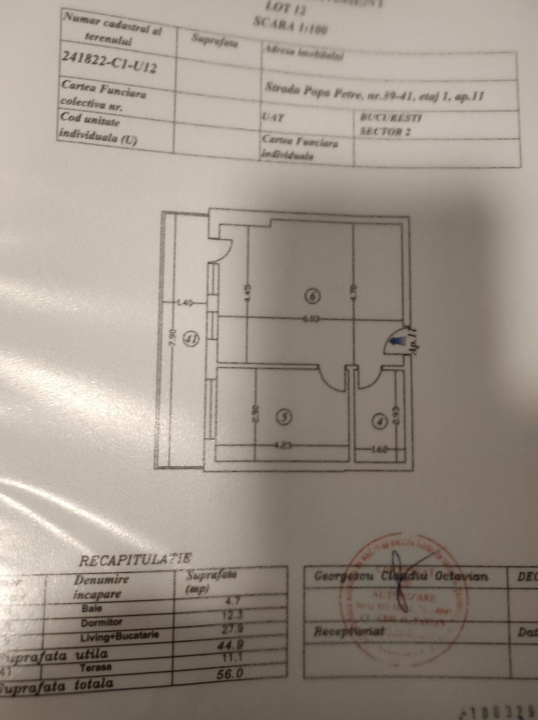 Apartament modern cu 2 camere și terasă generoasă – Strada Popa Petre