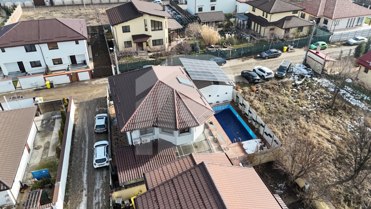 Vila de Vanzare Domnesti indepedenta energetic cu piscina incalzita