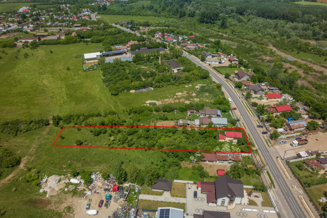 BILCIURESTI - TEREN CONSTRUCTII 3294 MP, FRONT 21 M !