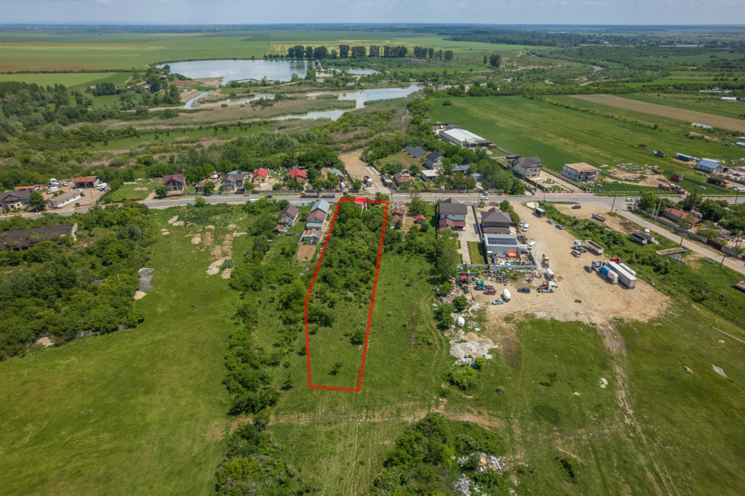 BILCIURESTI - TEREN CONSTRUCTII 3294 MP, FRONT 21 M !