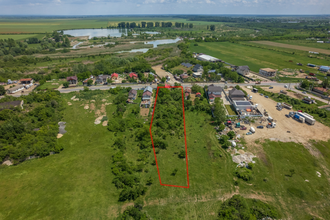 BILCIURESTI - TEREN CONSTRUCTII 3294 MP, FRONT 21 M !