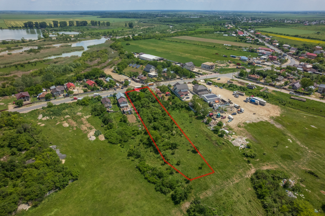 BILCIURESTI - TEREN CONSTRUCTII 3294 MP, FRONT 21 M !