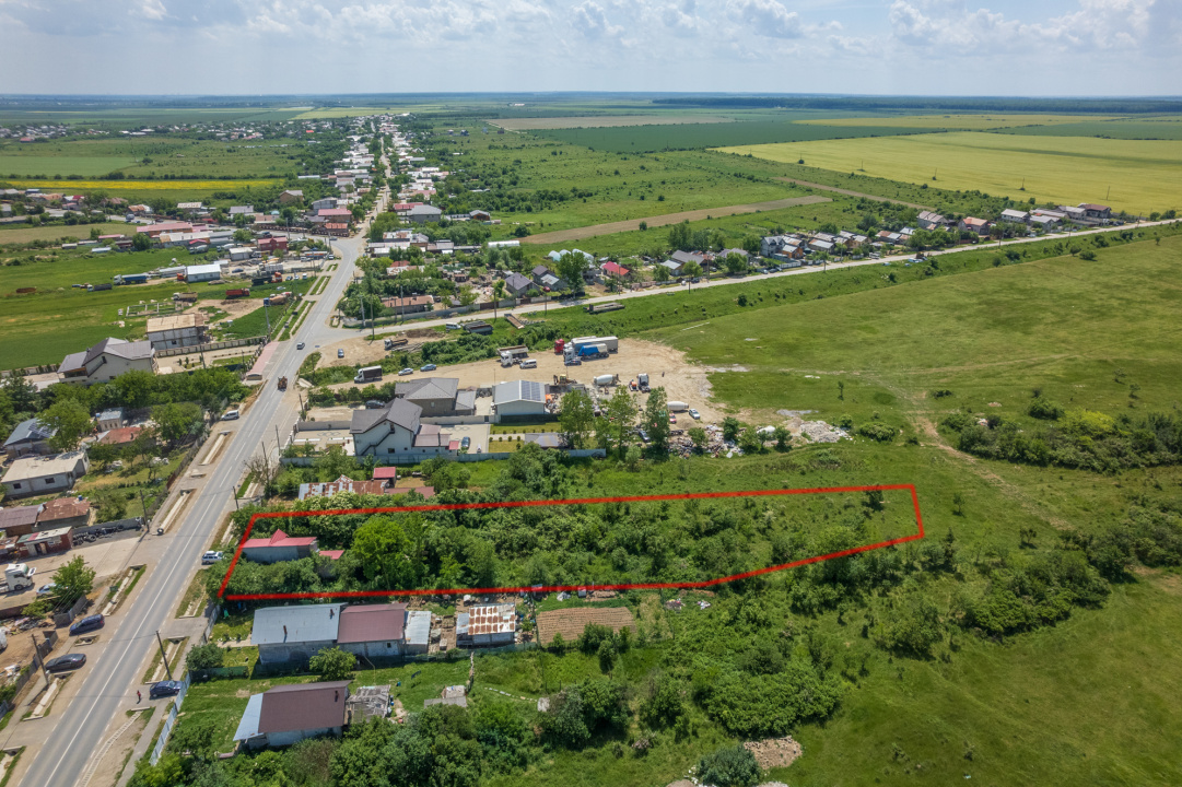 BILCIURESTI - TEREN CONSTRUCTII 3294 MP, FRONT 21 M !