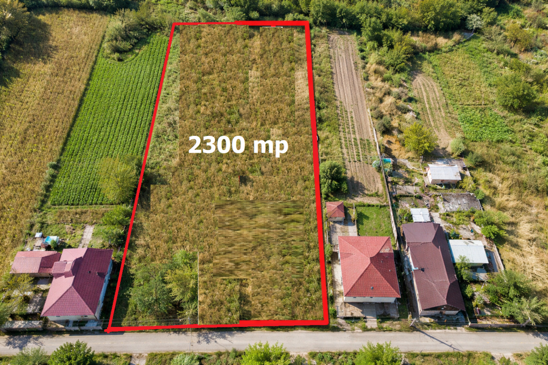 Teren intravilan Comana 2.300 mp deschidere 12,5 m utilități la stradă