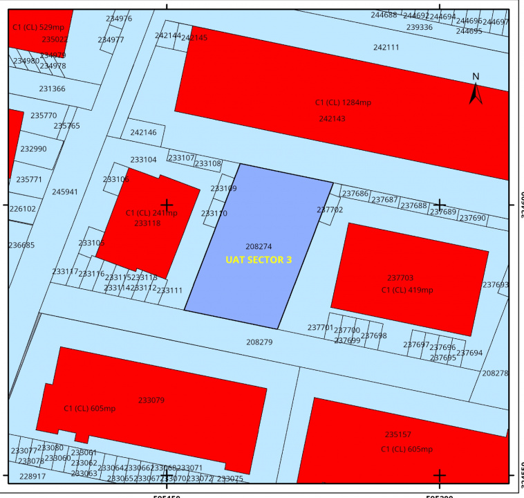 Teren intravilan 580 mp | Sector 3 | Deschidere 17 m | COMISION 0%