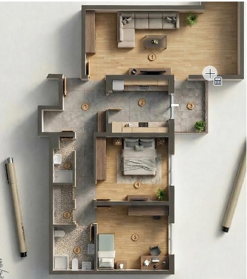 Apartament 3 camere Pantelimon Piata Delfinului