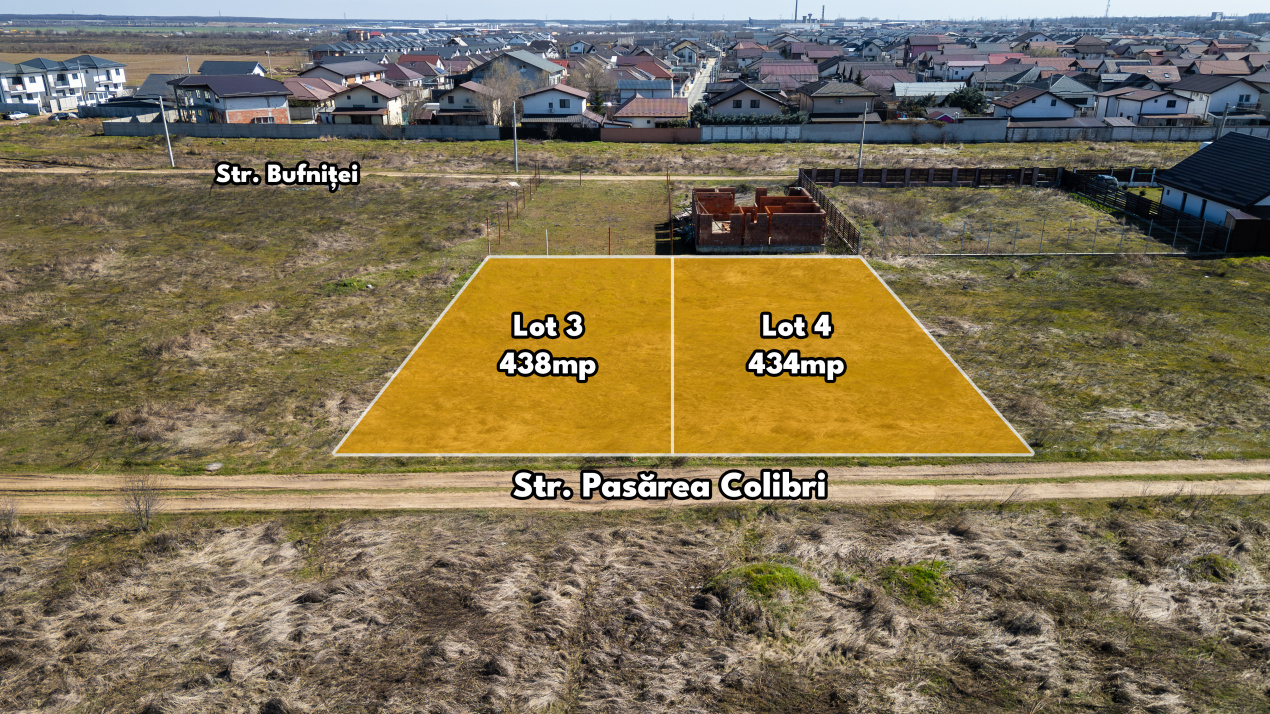 PANTELIMON - TINERETULUI, TEREN 438 MP, FRONT 14 M!